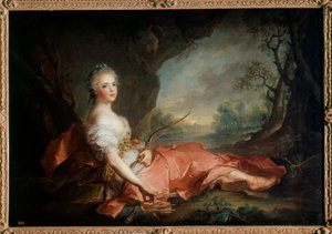 Retrato de Madame Adelaide da França (1732-1799) em Diane, filha de Luís XV Pintura de Jean Marc (Jean-Marc) Nattier (1685-1766) Século XVIII Sol 1,04x1,41 m de Jean Marc Nattier