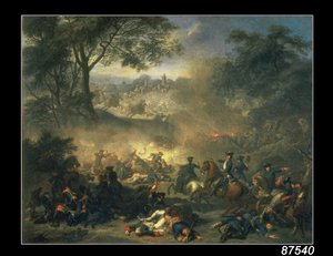 A Batalha de Poltava em 1709, 1717 de Jean Marc Nattier