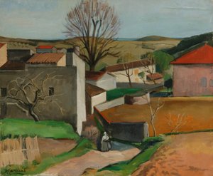 Aldeia francesa (óleo sobre tela)
