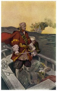 Retrato do pirata e bucaneiro galês Henry Morgan (1635-1688) Ilustração de J N Marchand (1883-1941) de "Sir Henry Morgan Buccaneer" 1903