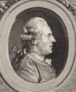 Retrato do violinista e compositor Jean Joseph Cassanéa de Mondonville 1711-1772. de Jean Marie Delatre