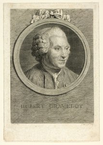 Retrato de Hubert Gravelot de Jean Massard