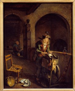 Le petit remouleur Painting de Jean Michel Grobon (1770-1853) 1794 Lyon, Musee des Beaux Arts