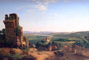 Aquedutos romanos, vistos nas encostas de Saint Just, c1790-1853