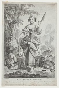 La Bergère Laborieuse, século XVIII. de Jean Michel Liotard