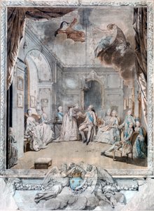 Madame Louise, despedindo-se de seu filho, 1772 de Jean Michel the Younger Moreau