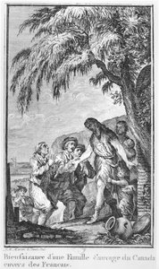 Ilustração de &39;História filosófica e política das duas Índias&39; de Abbe Guillaume Raynal (1713-96) de Jean Michel the Younger Moreau