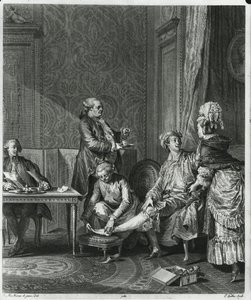 O dique, gravado por Louis Michel Halbou (1730-c.1809) 1781 de Jean Michel the Younger Moreau