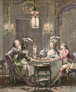 Le fin de ceia - gravura de Moreau Jean Michel, le Jeune (1741-1814) - a Ceia Gourmet, gravada por Isidore Stanislas Helman (1743-1809) 1781 depois de Moreau, Jean Michel o Jovem (1741-1814)