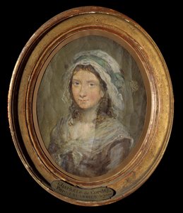 Retrato de Charlotte Corday (1768-1793) Pintura de Moreau Le Jeune (1741-1814) 1793. de Jean Michel the Younger Moreau