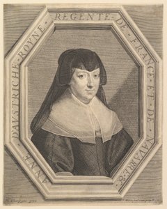 Ana da Áustria, Rainha da França, em traje de luto.
