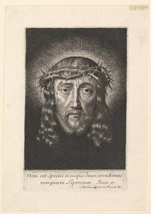 O Santo Rosto coroado de espinhos, pequeno formato, do início ao meio do século XVII. de Jean Morin