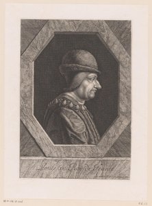 Retrato de Luís XI, Rei de França de Jean Morin