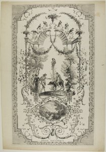 Feste Bacchique, placa 97 de "As obras de Antoine Watteau de Jean Moyreau