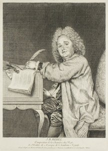 Retrato de Jean-Féry Rebel, compositor do rei de Jean Moyreau