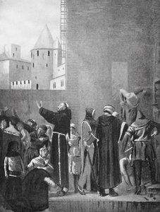 Os albigenses de Carcassonne (litografia) de Jean Paul (after) Laurens