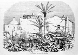 Jardins à volta de Bastia. Gravado por Laurens. de Jean Paul Laurens