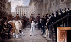 Luís XVI recebido pelo novo prefeito de Paris, em 17 de julho de 1789, no século XIX