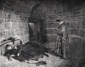 Vingança do Papa Urbano VI (1318-1389) - A vingança do Papa Urbano VI (tortura e desaparece dos seus próprios cardeais) - gravada por Laurens -