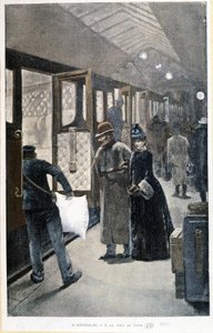 Partida para o comboio da noite na Gare de Lyon - desenho de Sinibaldi de Jean Paul Sinibaldi