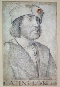 Retrato de Philippe de la Platiere (1465-1499), oficial de justiça e capitão de Nantes apelidado de 