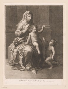 Maria com criança e João Baptista
Dilectus meus mihi et ego illi (título sobre o objecto)