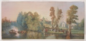 Cena galante: piquenique em um lago, 1787