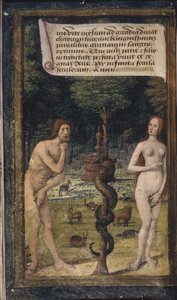 Adão e Eva de Bastard Letters, ca 1490-1510