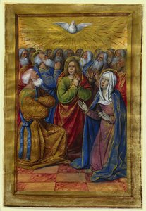 Miniatura de um livro de horas: o Pentecostes