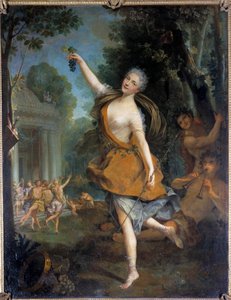 Mademoiselle Prevost em Bacchante Representação da bailarina Mademoiselle Prevost (1680-1741) durante um balé. Pintura de Jean Raoux (1677-1734). 1723. Dim 2,09 x 1,62 m Tours, Musee des Beaux Arts