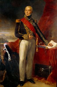 Retrato no pé de Etienne Jacques Joseph Alexandre Mac Donald, Duque de Taranto, Marechal de França (1765-1840) Pintura de Jean Sebastien Rouillard (1789-1852) 1837 Sol. 2,23x1,43 m