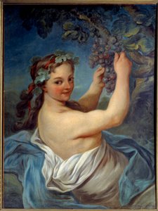Pintura Bacchante de Jean Simon Berthelemy (1743-1811) Laon do século XIX, Musee des Beaux Arts