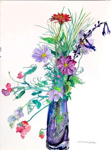 Jerrys vase, 2010 (aguarela e tinta sobre papel) de Jean Swan Gordon