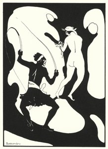 Os livros de amor de Ovídio: Um dorso coberto de ervas daninhas (litografia a cores) de Jean de Bosschere