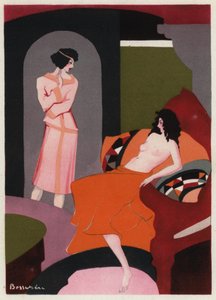 Os livros de amor de Ovídio: Consideram-se belas em todos os aspectos (litografia a cores) de Jean de Bosschere
