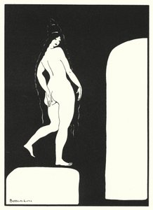 Os livros de amor de Ovídio: A própria Vénus nunca tira o véu, mas, com mão modesta, cobre os seus encantos (litografia a cores)