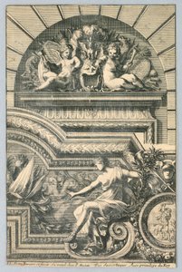 Design para Overdoor e Frame, de "Search for Various Beautiful Pieces" de Jean le Pautre