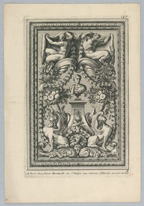 Folha do conjunto "Peaneaux Ornaments for... Paneling" de Jean le Pautre