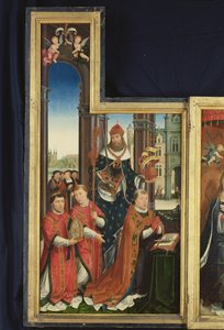 Polyptych da Glorificação da Santíssima Trindade, painel representando abades, 1509-15