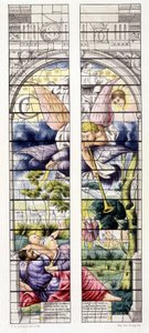 Reprodução de uma cena do Apocalipse, pintada por Jean Cousin the Elder (1490-1560), Santa Capela de Vincennes