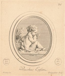 Baco criança de Jeanne Antoinette Poisson, marquise de Pompadour after François Boucher after Jacques Guay