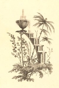 Fonte chinesa com escadas