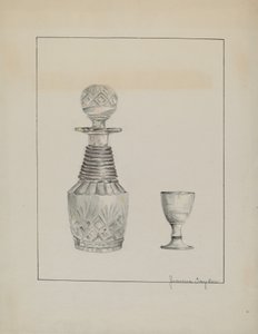 Decantador e copo de Jeanne Taylor