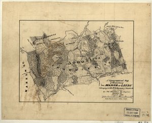 Mapa topográfico da parte de "The Manor of Leeds" pertencente ao Coronel M.G. Harman de Staunton, Va. LOC 2005625200 de Jedediah Hotchkiss