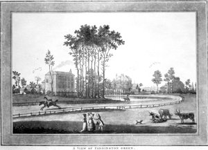 Uma visão de Paddington Green, 1782-3 (aquatint) de Jefferyes Hammett O