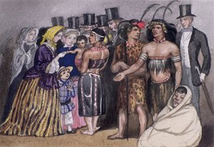 Encontro com os zulus em Londres, 1853 de Jemima Blackburn
