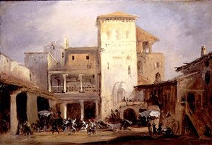 A Casa do Senhor Dom Pedro em Alcalá de Henares (óleo sobre cobre)