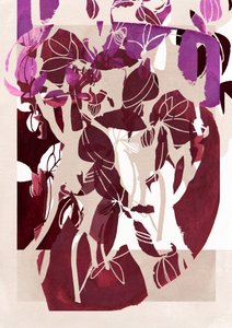 Flores abstratas em magenta de Jenja Braun