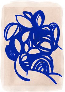 Abstrato floral azul de Jenja Braun