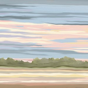 Brilho do Horizonte em Tons Pastel